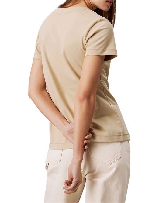 T-shirt slim beige Calvin Klein Jeans | J20J223563TGW